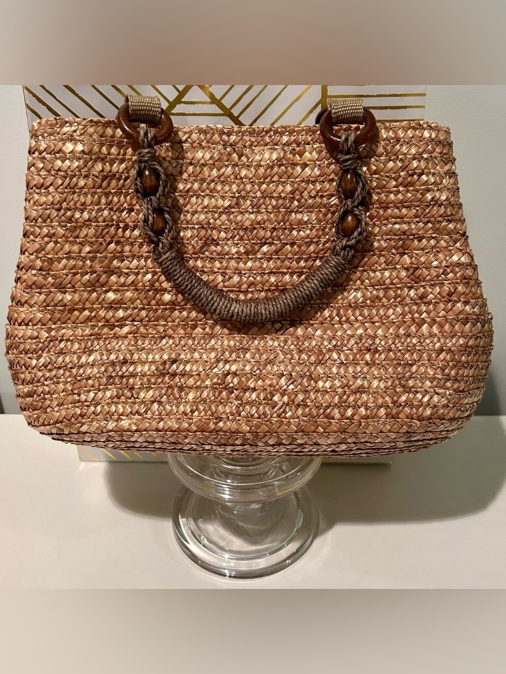 Croft and Barrow Woven Handbag - EUC